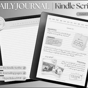 Kindle Scribe Daily Journal, Digital Journal, Digital Notebook, Lined Note Taking, Kindle Template, Kindle Planner Digital Diary Calendar