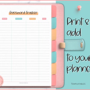 Printable Password Tracker BUNDLE, 3 Password Logs & Organizers ...