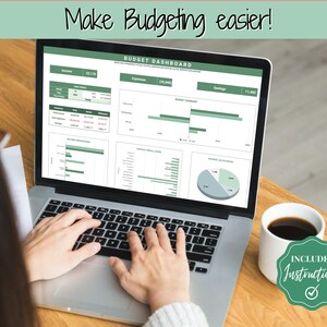 Monthly Budget Template, Google Sheets Budget Planner, Easy Budget Spreadsheet, Automated Paycheck Financial Planner, Expenses Savings Excel image 8