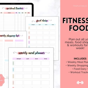 Weight Loss Journal, Weightloss Tracker, Fitness Planner Printable, Weight Loss Chart, Pounds Lost, Body Measurements, Meal Planner image 7