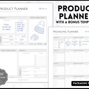 Product Planner Template, Small Business Plan, Printable Product Launch, Pricing, Packaging, Costs, Supplies, Inventory, Etsy Seller Listing image 7