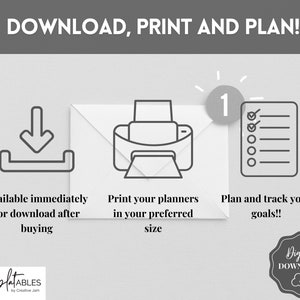 Goal Planner Printable BUNDLE, 2024 Goals Tracker, SMART Goal Setting ...
