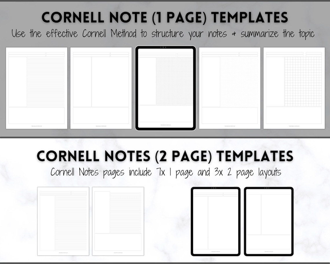 Grid Line Dot Paper Printables Note-taking Templates Graph - Etsy UK