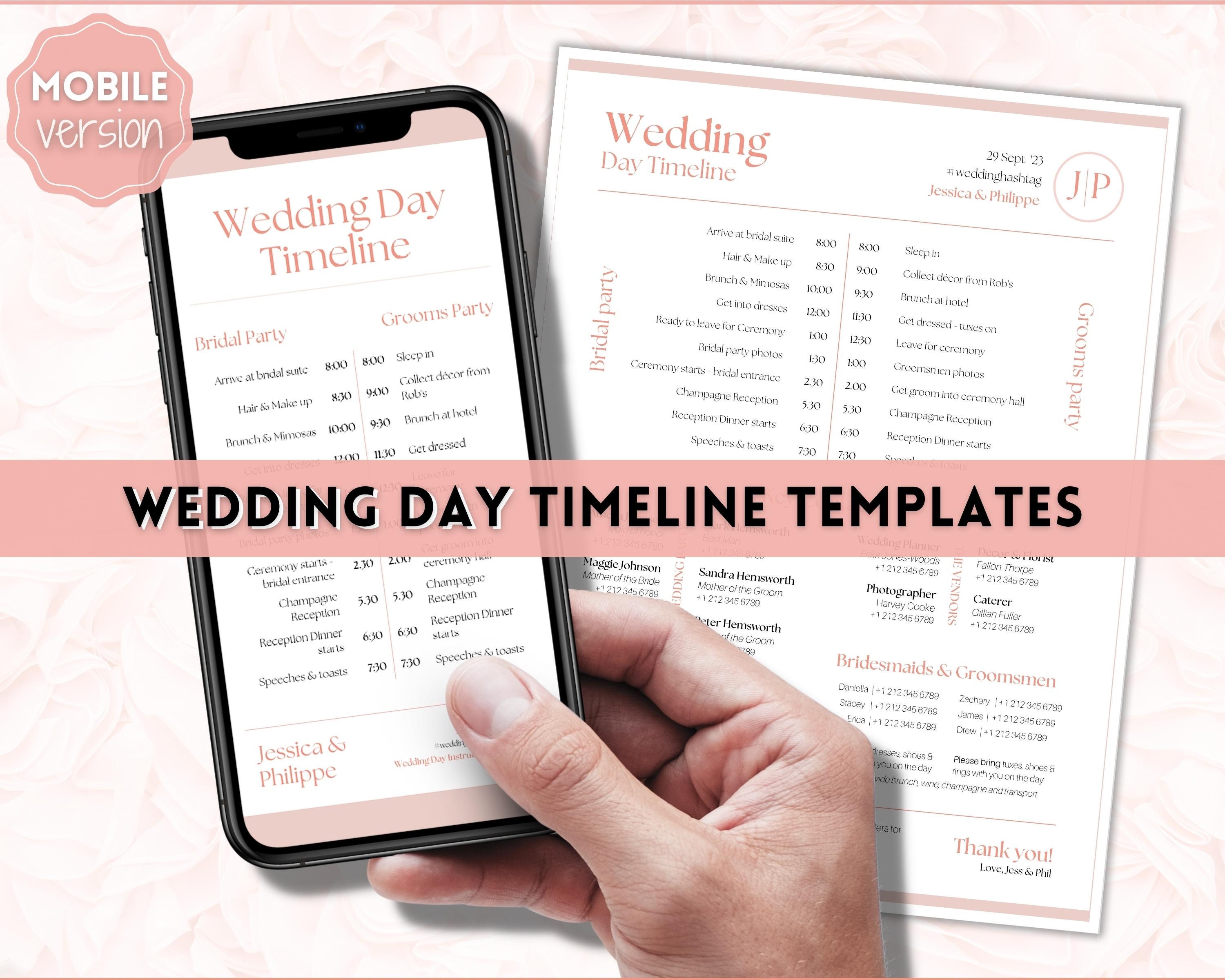 How To Plan Your Wedding Timeline  Sample Wedding Reception Timeline