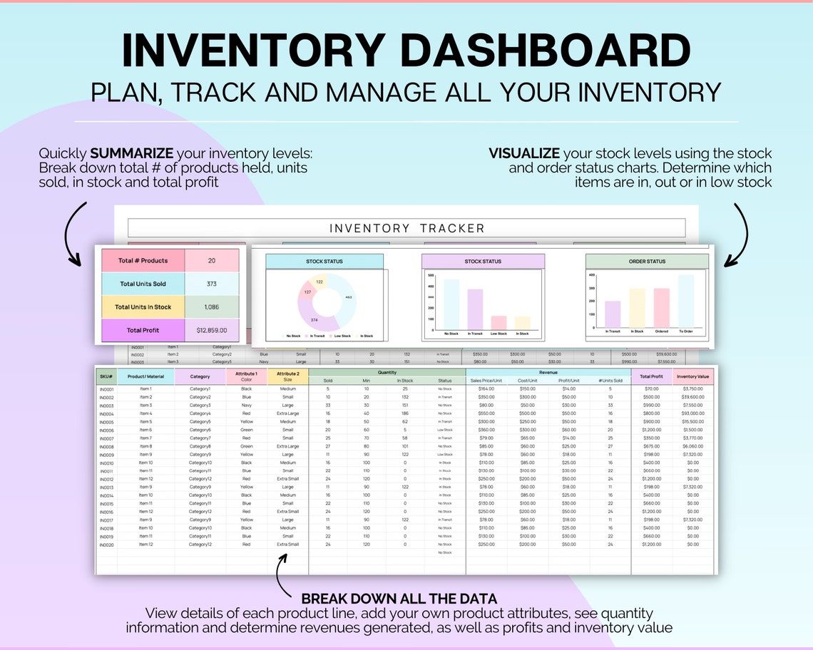 Small Business Inventory Tracker, Inventory Management Template ...