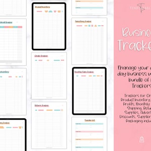 Business Planner Printable BUNDLE, Small Business Planner, Side Hustle, Business Trackers, Social Media, Finances, Content, Order, Etsy Shop image 5