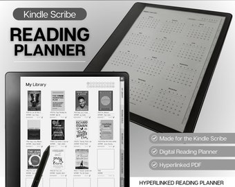 Kindle SCRIBE Templates, Digital Reading Planner, Digital Reading Journal, Digital Book Journal, Reading Log, Book Tracker, Book Review