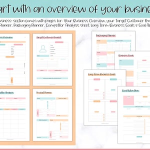 Business Planner Printable BUNDLE, Small Business Planner, Side Hustle, Business Trackers, Social Media, Finances, Content, Order, Etsy Shop image 4
