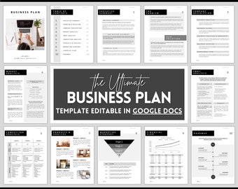 Small Business Plan Template, GOOGLE DOCS Business Planner Proposal, Start Up Workbook, Business Plan Analysis, Side Hustle, EDITABLE