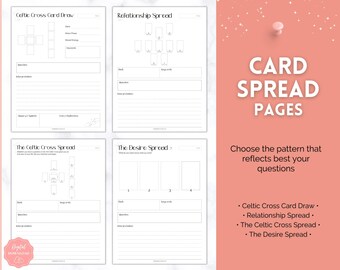 Printable Tarot Journal  6 Card Spread – Plan Print Land