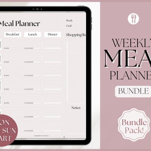 FOOD DIARY Weekly Meal Planner Printable Meal Tracker Food - Etsy