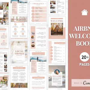 Airbnb Welcome Book Template, Editable Canva Welcome Guide, Air bnb House manual, Superhost eBook, Host signs, Signage, VRBO Vacation Rental