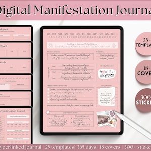 Law of attraction Planner, Digital Manifestation Journal, GoodNotes, Affirmation, Vision Board, Mindfulness, Gratitude, Manifest, Spiritual