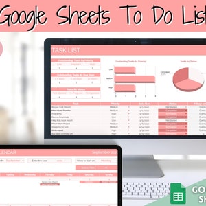 Google Sheets To Do List Template, Undated Planner, Editable To Do List, Monthly Calendar, Task List Tracker, Digital Spreadsheet, Adhd