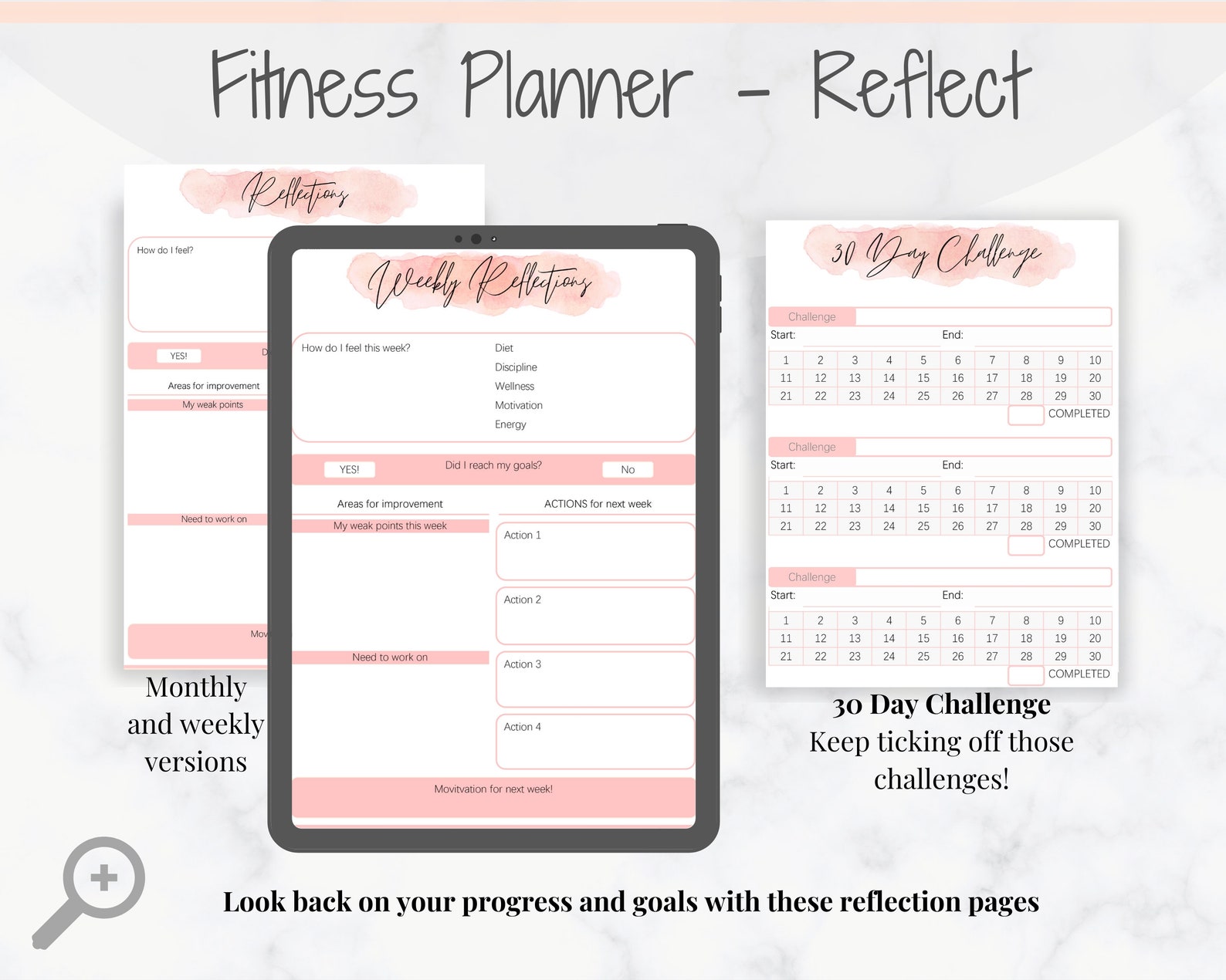 WELLNESS PLANNER for Weight Loss. Habit Tracker Mood Tracker Etsy