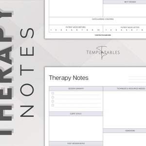 Therapist Notes, EDITABLE Therapy Note Sheet, Therapist Progress Notes ...
