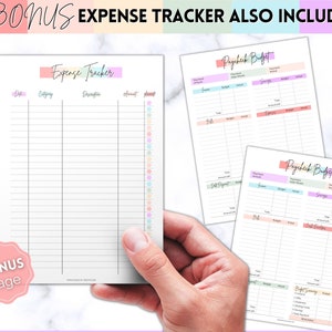 Paycheck Budget Planner, EDITABLE Budget by Paycheck Template, PDF Printable Budget Tracker, Finance Planner, Zero Based Budget Sheet Binder zdjęcie 7