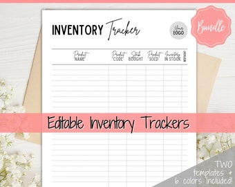 Inventory Management Form! Small Business Inventory Tracker, Product Stock Sales, Etsy Seller, Handmade, Poshmark Reseller, Planner Sheet