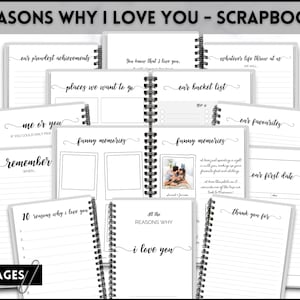 Reasons Why I Love You Journal Love Notes Notebook for Couples Anniversary  Gift for Him or Her Gift for Our First Year Together 