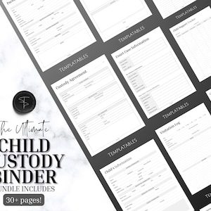 Diario de custodia, Carpeta de custodia de menores, Planificador de custodia de menores imprimible, Calendario de crianza compartida, Planificador de divorcio, Registro de comunicación, Mamá