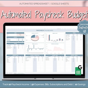 Biweekly Budget Spreadsheet, Paycheck Budget, Budget By Paycheck Google Sheets, Zero based budget tracker, weekly, finance planner template