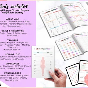 Weight Loss Journal, Weightloss Tracker, Fitness Planner Printable ...