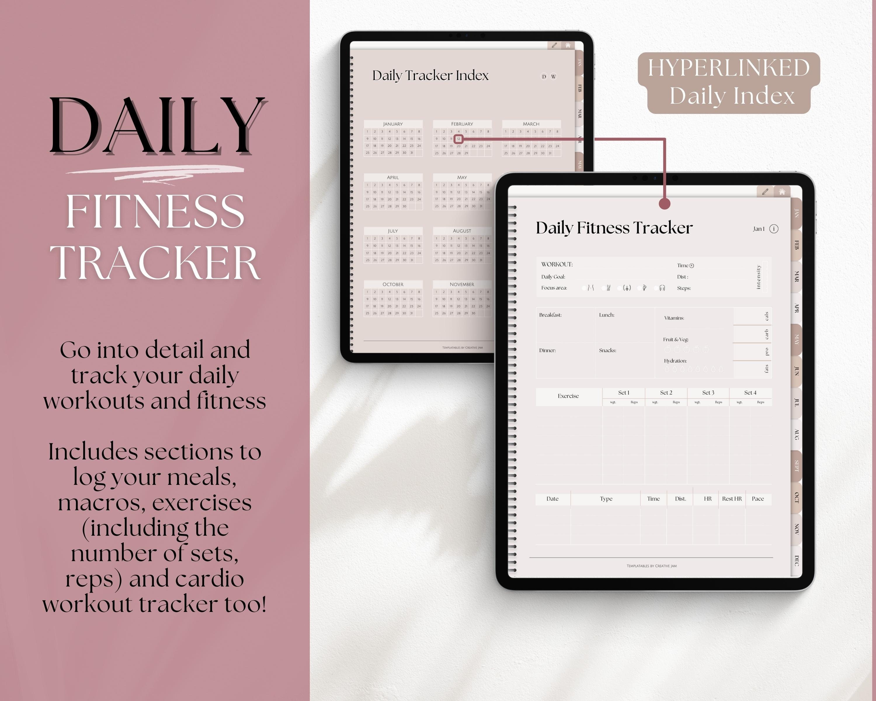 Digital FITNESS Planner Goodnotes Fitness Planner Fitness Etsy UK