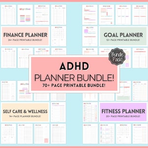 Ultimate ADHD Planner Bundle, Printable ADHD Daily Life Planner, Brain ...