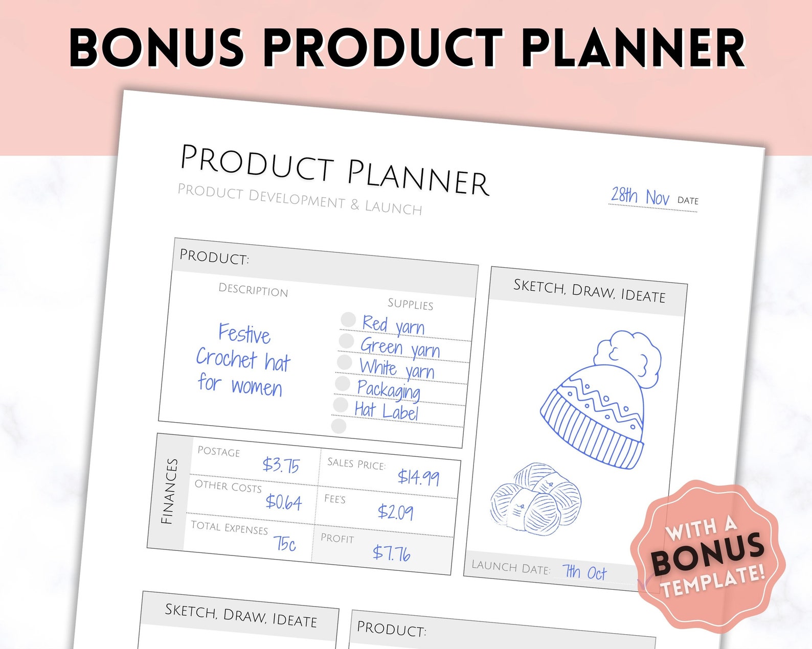 Packaging Planner Template Small Business Plan Packaging Etsy