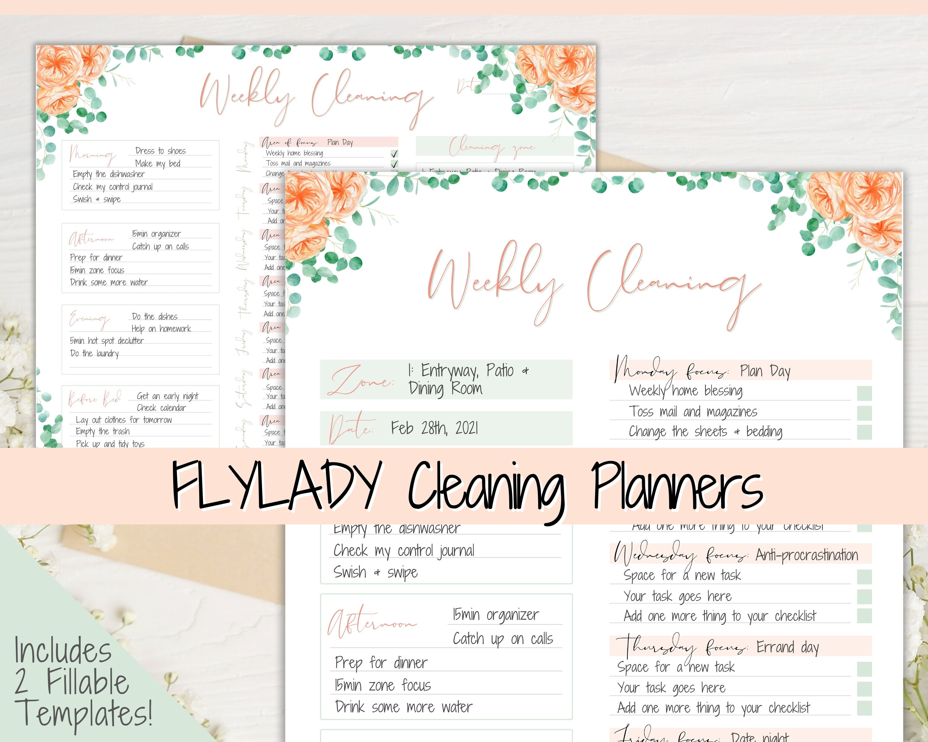 FLYLADY Cleaning Planner Bundle Daily Routine Control Etsy
