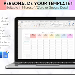 Weekly Hourly Planner EDITABLE Weekly Schedule, Daily Planner, Undated Planner, 2024 Weekly Organizer, To Do List printable, Adhd, Colorful image 6