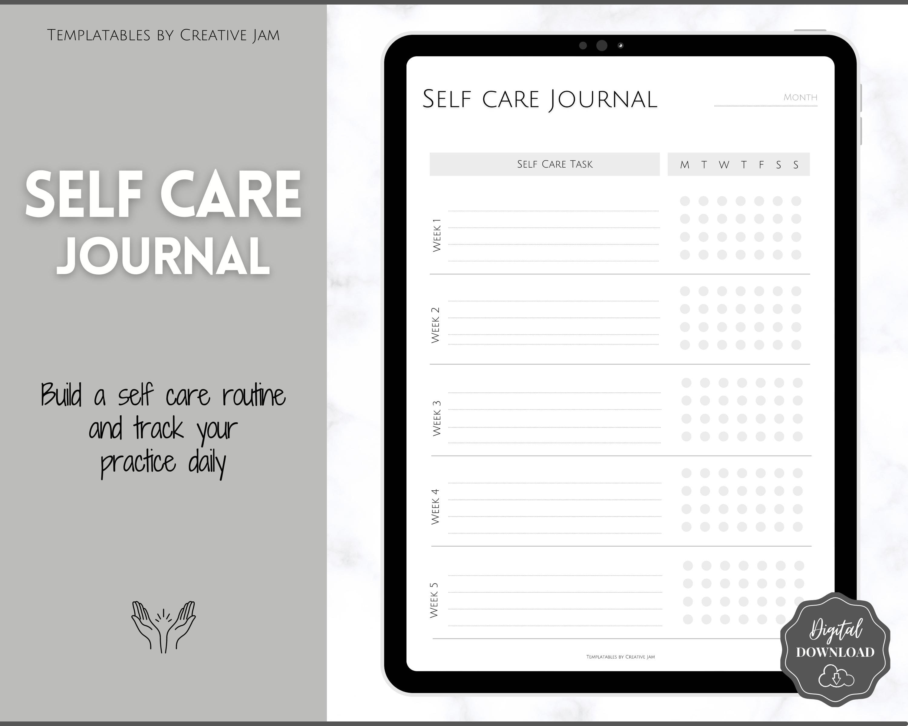 Wellness Planner & Self Care Journal BUNDLE, Printable Selfcare Tracker ...