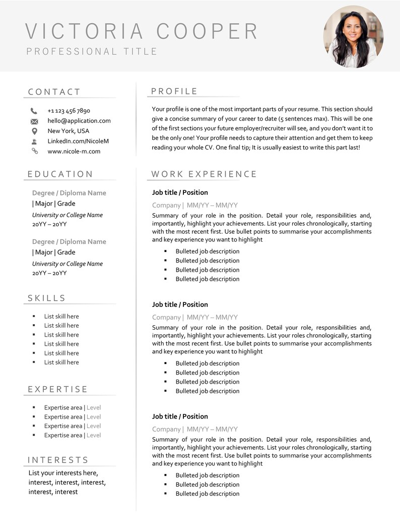 CV TEMPLATE Resume Word. Professional Resume Template. Minimalist Executive. CV template free. Resume Template Bundle. Curriculum Vitae image 9