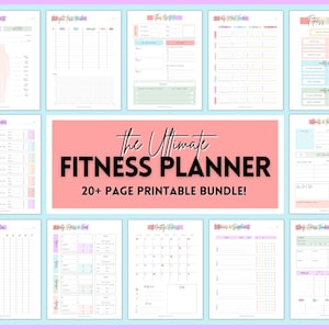 Fitness Planner, Weight Loss Tracker, BUNDLE, Workout Planner Fitness Journal, Wellness, Health Goal, Meal Planner, Self Care, Habit Tracker