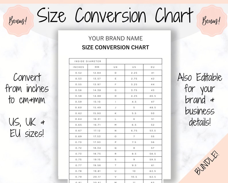 ring size chart printable ring size guide ring sizer ring