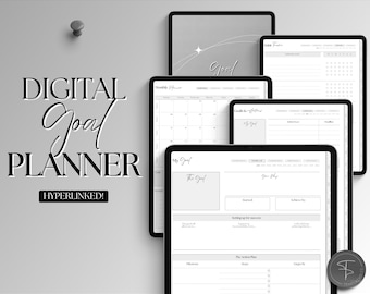 GOAL Planner, GoodNotes Digital Planner, Undated Digital Goals Tracker, Goal Setting, Vision Board, SMART Goals, iPad, Journal, Habit, Life