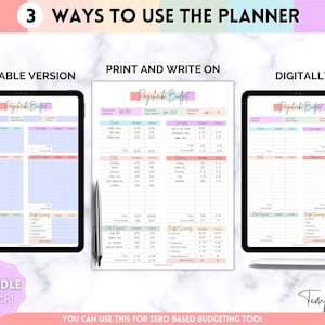 Paycheck Budget Planner, EDITABLE Budget by Paycheck Template, PDF Printable Budget Tracker, Finance Planner, Zero Based Budget Sheet Binder image 6