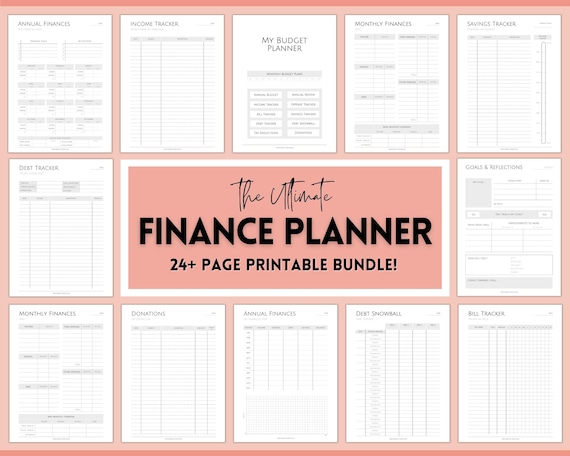 A5 Finance Planner BUNDLE Budget Planner Templates, Financial Savings  Tracker Printable Binder, Debt, Bills, Spending, Expenses Tracker 