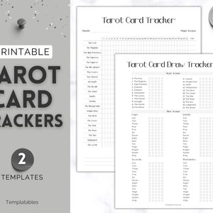 Tarot Card Trackers, monatliche Lesungen, Tarotkartenlesungen lernen, Tarot Spreads, Anfänger Tarot Planner Arbeitsbuch, Grimoire, Spickzettel