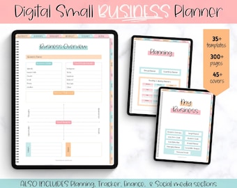 Side Hustle Digital Planner, Undated Small Business Trackers, Social Media, Finances, GoodNotes Digital Journal, Monthly, Weekly, iPad