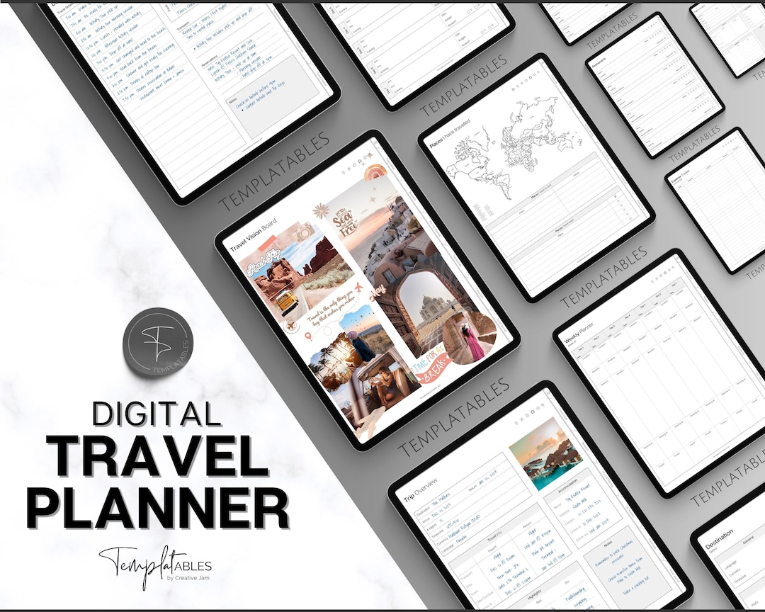 Goodnotes Travel Planner, Digital Travel Journal, Travel Itinerary