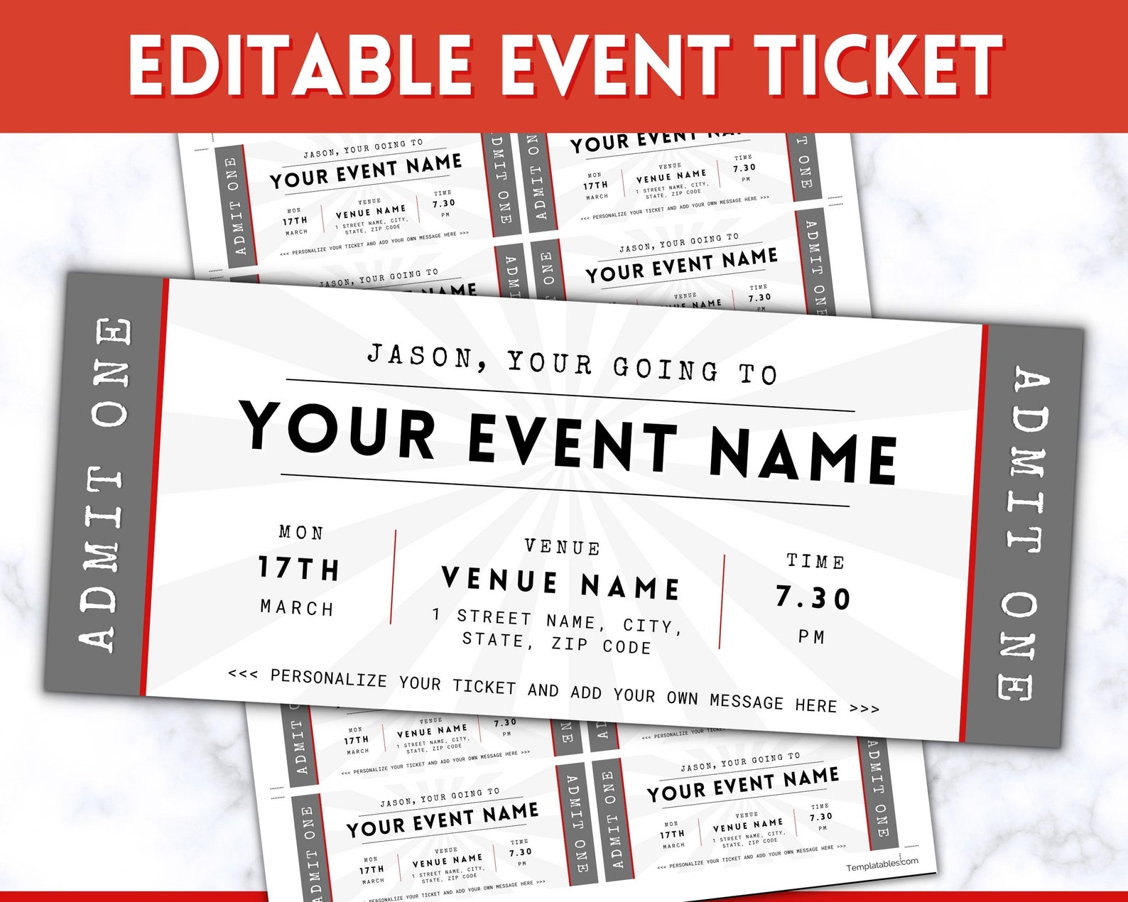 Event Ticket Template EDITABLE DIY Event Printable Surprise Etsy UK Event Ticket Template EDITABLE DIY Event Printable Surprise Etsy UK