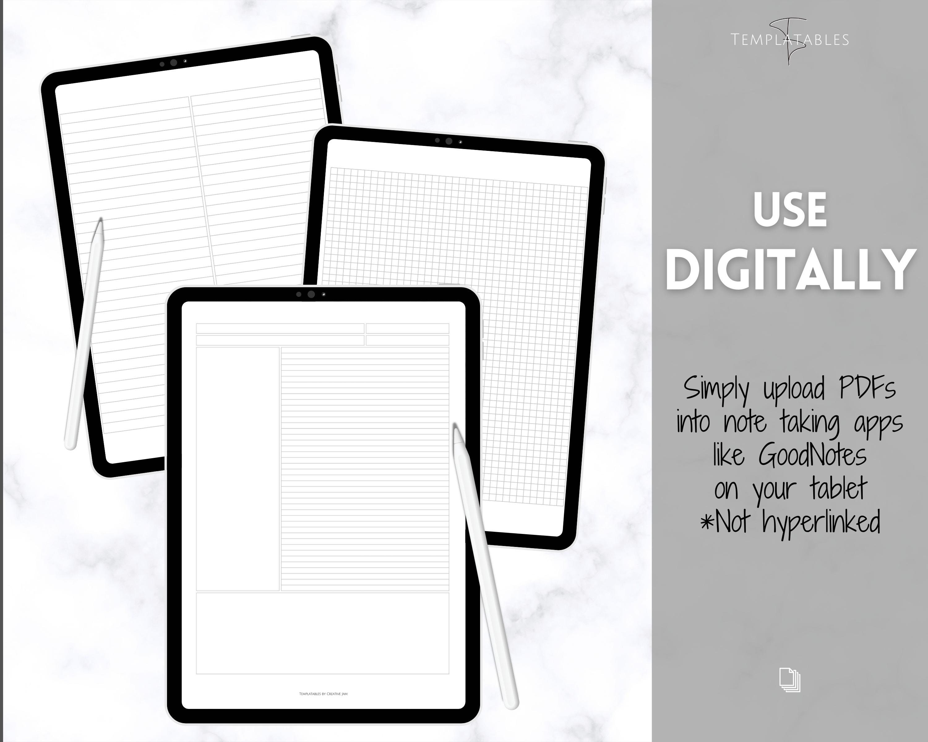 Note Taking Templates Printable Paper Note Taking Journal - Etsy Canada