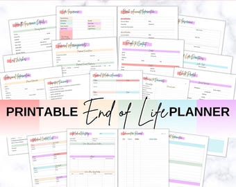 Planner einde levensduur, met medisch, overlijden, nalatenschap, begrafenisplanning, noodmap, voorbereiden voor het geval dat, wat als map, huishouden