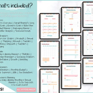 Digital Small Business Planner, Undated Trackers, Social Media, Finances, GoodNotes Digital Journal, Monthly, Weekly, Side Hustle, iPad image 2