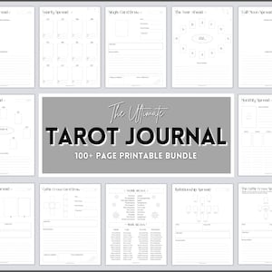 Undated Digital Tarot Journal, Tarot Planner, Tarot Card Workbook