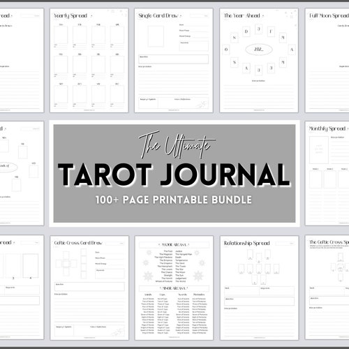 Tarot Journal Printable Tarot Workbook Spreads Oracle Card Etsy Tarot Journal Printable Tarot Workbook Spreads Oracle Card Etsy