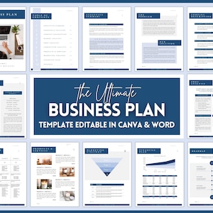 Small Business Plan Vorlage, Business Planner Vorschlag, Start Up Workbook, Business Plan Analyse, Canva, Word, Side Hustle, EDITIERBARER Plan
