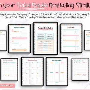 Digital Small Business Planner, Undated Trackers, Social Media, Finances, GoodNotes Digital Journal, Monthly, Weekly, Side Hustle, iPad image 7