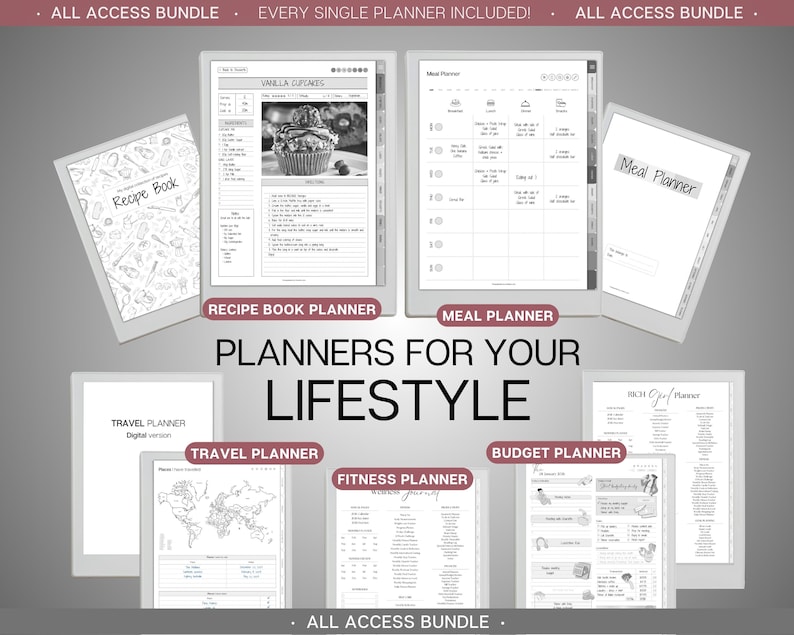 Supernote | ALL ACCESS template pack | 2026 Daily Planner, Digital To Do List, Meeting Minutes, Journal & Notebook, Calendar, a5x, a6x image 8
